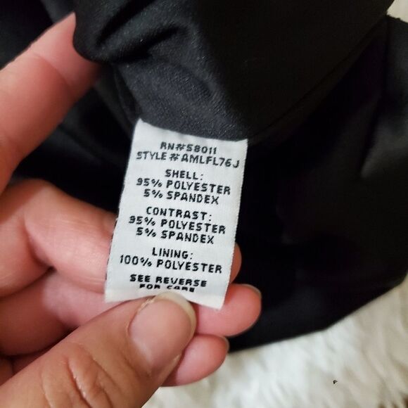 Signature by Sangria Black and Cream Mini Dress - Picture 4 of 9